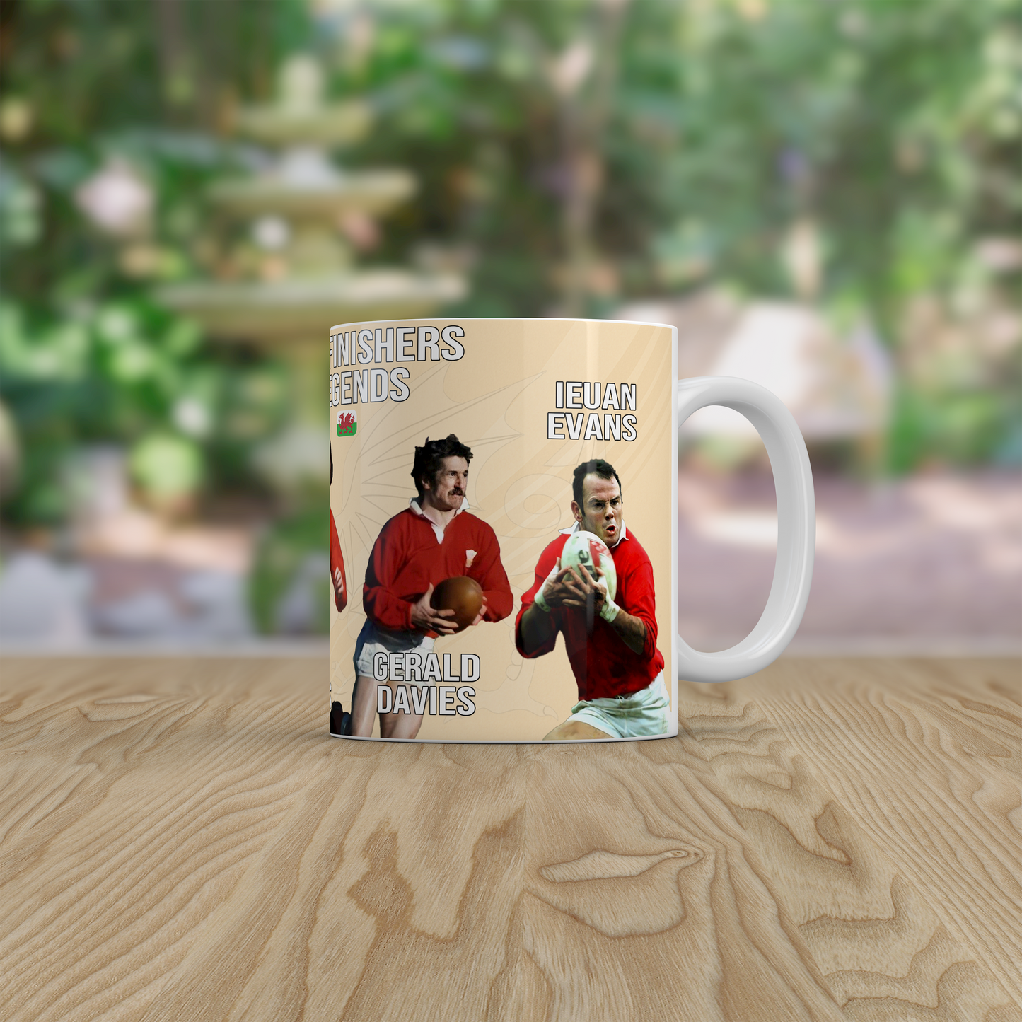 Welsh Rugby Legends Mug Shane Williams JJ Williams Gerald Davies Evans Mug