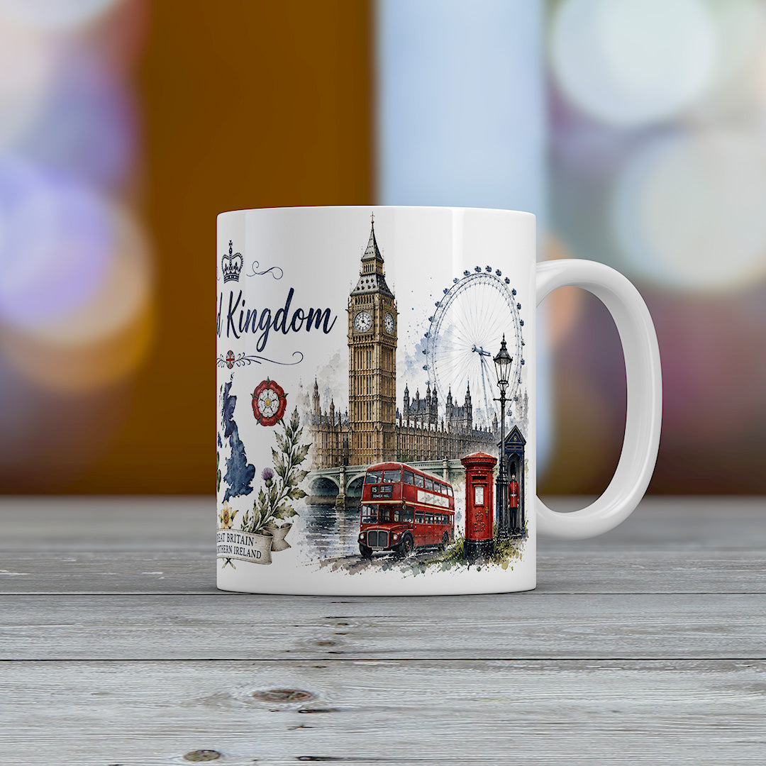 United Kingdom Mug British Flag London Highland Heritage Souvenir Gift