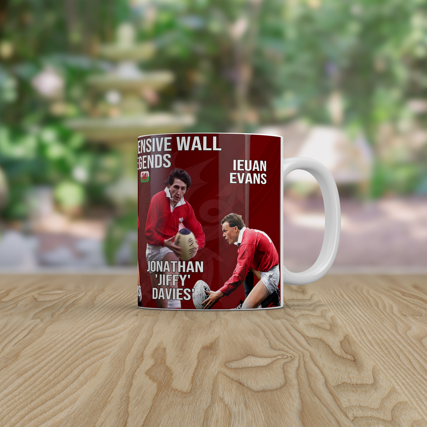 Welsh Rugby Legends Mug Rugby Gift for Wales Fans JPR Williams Jiffy Davies