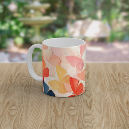 Colourful Butterfly Ceramic Mug Pastel Tea Coffee Mug Nature Gift for Her UK