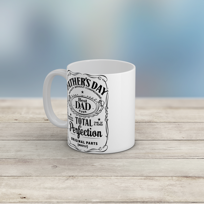 Dad Gift Ceramic Coffee Mug Vintage Style Birthday Christmas Present for Father