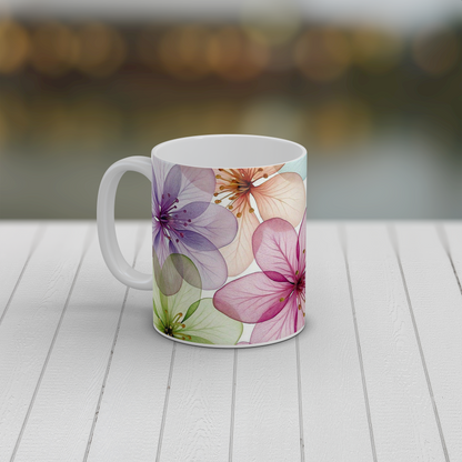 Pastel Blossom Mug | Floral Ceramic Coffee Tea Mug Spring Flower Gift