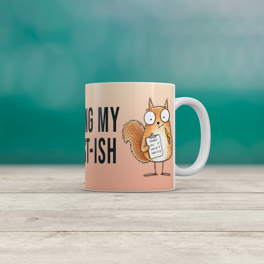 Funny Squirrel Mug Cute Office Humour Gift for Coworkers Lazy Coffee Mug
