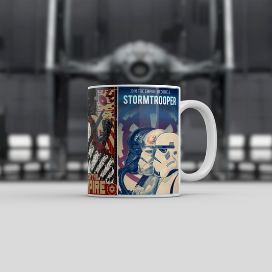 Star Wars Galactic Empire Propaganda Mug Retro Sci Fi Coffee Tea Mug Gift UK