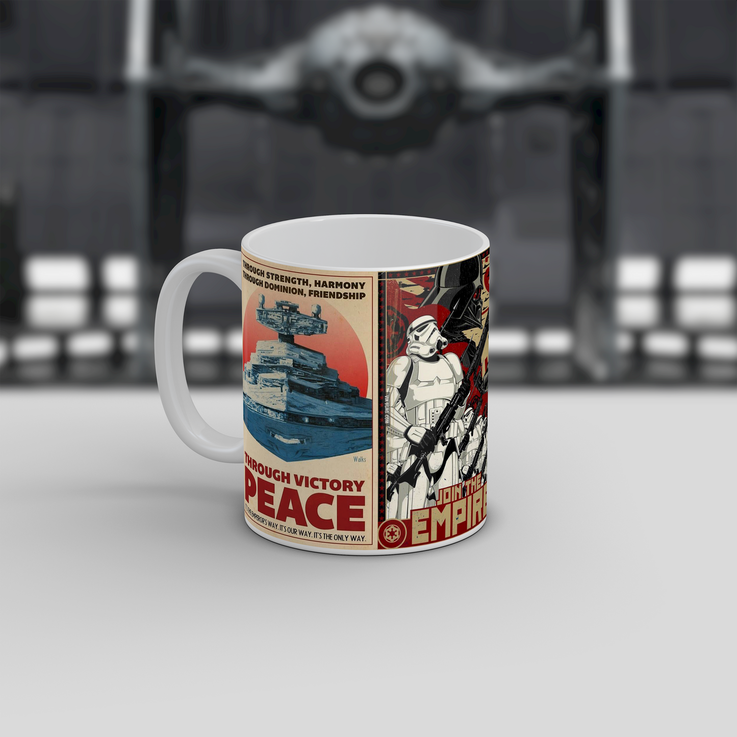 Star Wars Galactic Empire Propaganda Mug Retro Sci Fi Coffee Tea Mug Gift UK
