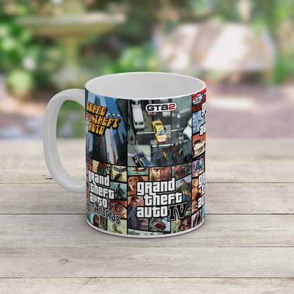 Grand Theft Auto GTA Mug with Coaster Gaming Gift GTA Fan