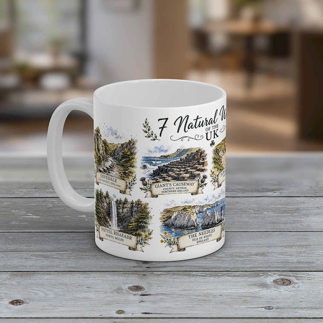 7 Natural Wonders of the UK Mug Scenic Landscape Souvenir Gift