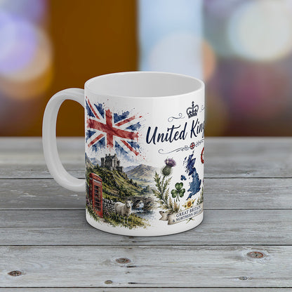 United Kingdom Mug British Flag London Highland Heritage Souvenir Gift