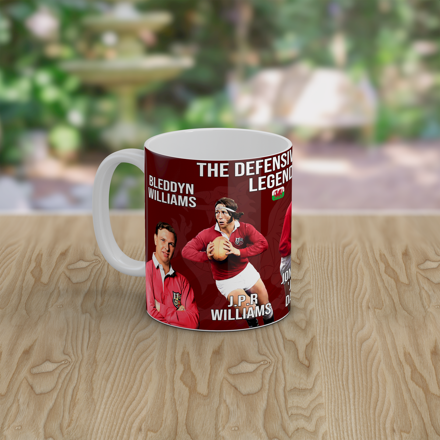 Welsh Rugby Legends Mug Rugby Gift for Wales Fans JPR Williams Jiffy Davies