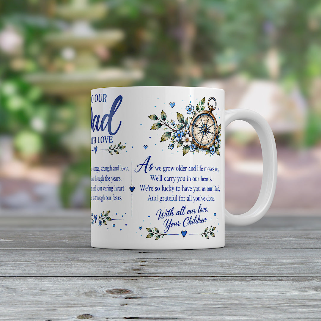 Dad Mug with Matching Coaster, Loving Gift from Your Children