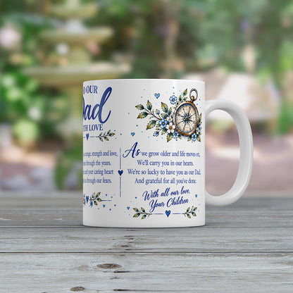 Dad Mug with Matching Coaster, Loving Gift from Your Children