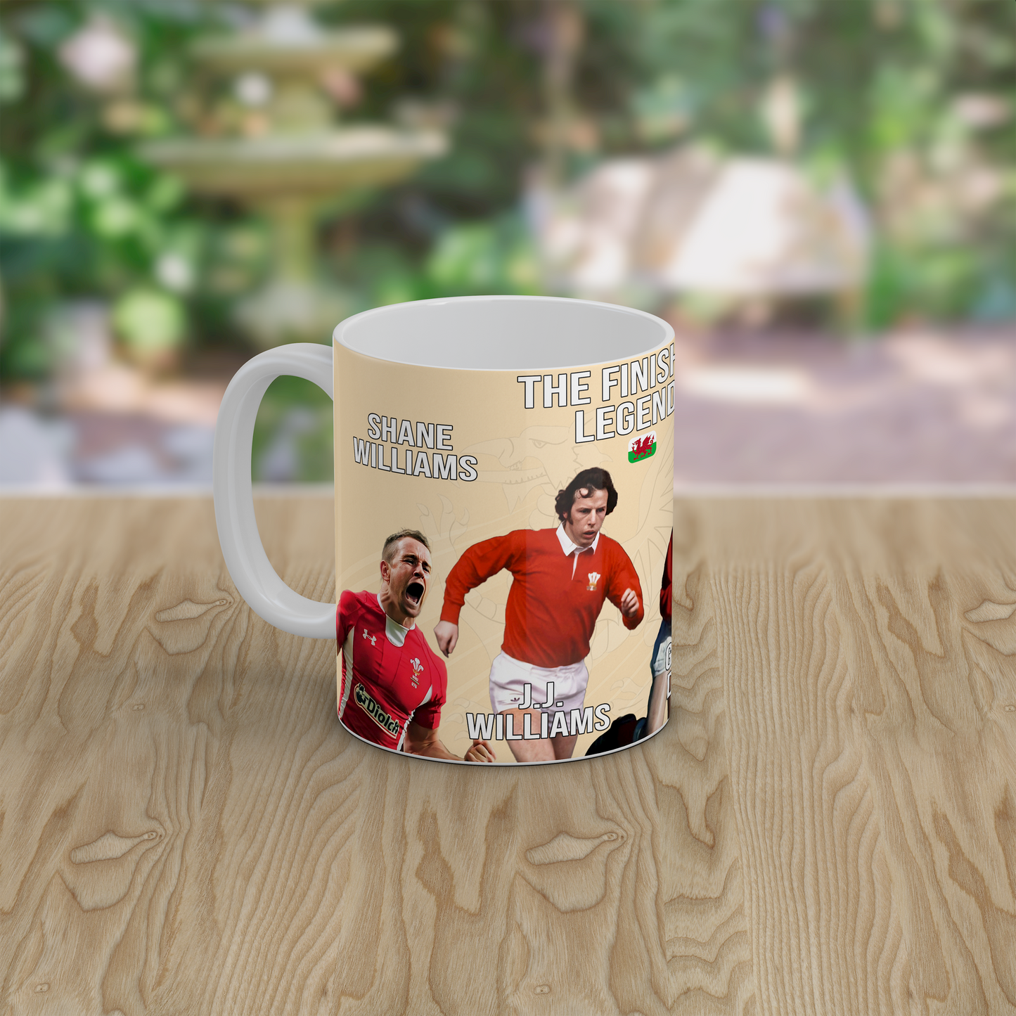 Welsh Rugby Legends Mug Shane Williams JJ Williams Gerald Davies Evans Mug