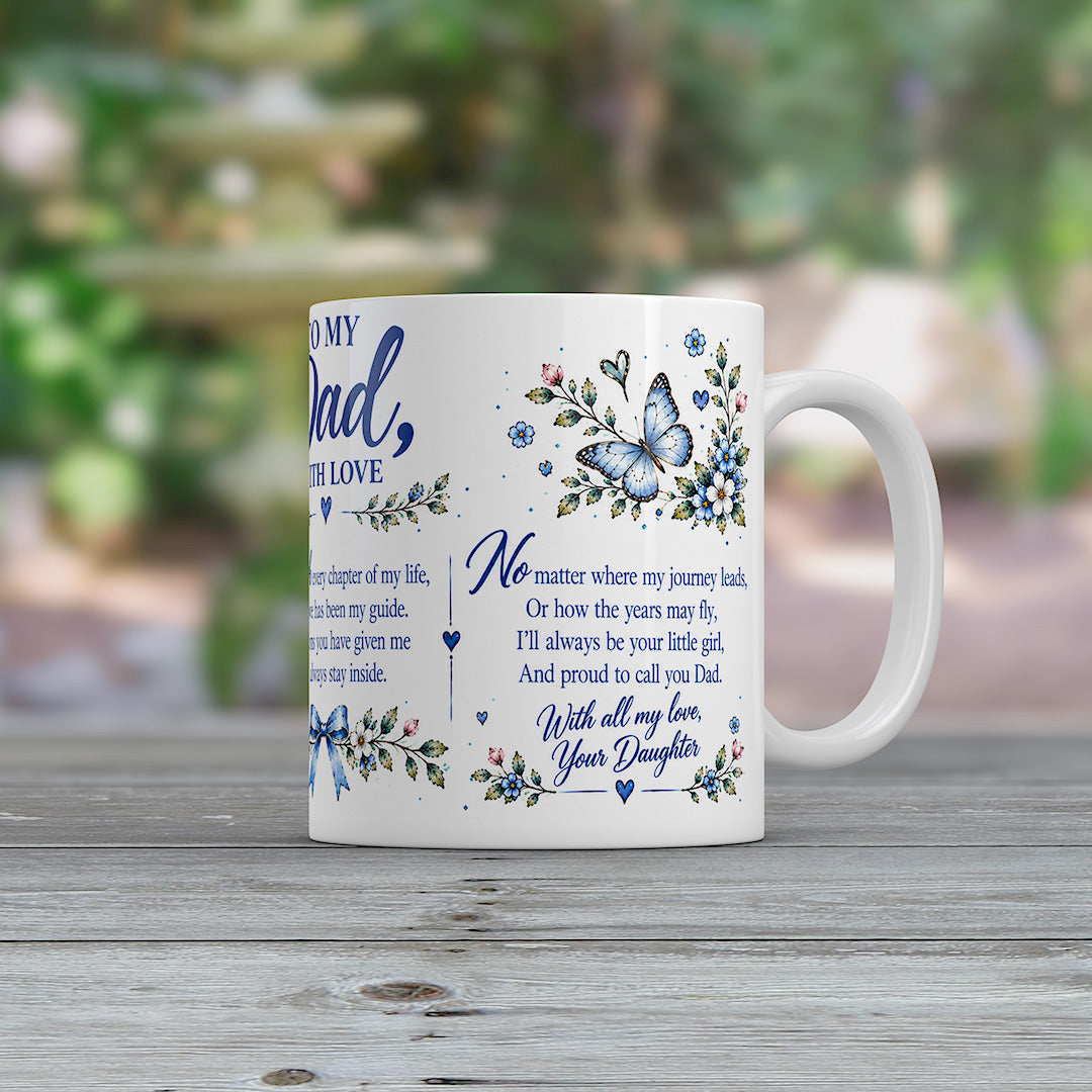 Dad Mug with Matching Coaster, Loving Gift from your Daughter