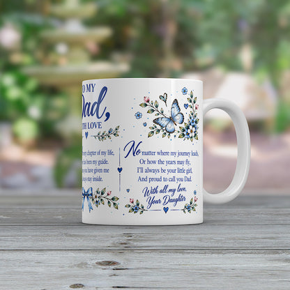 Dad Mug with Matching Coaster, Loving Gift from your Daughter