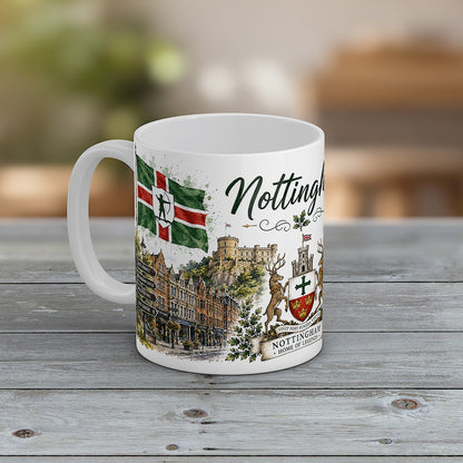 Nottingham Mug Robin Hood Castle Lace Market City Souvenir Gift