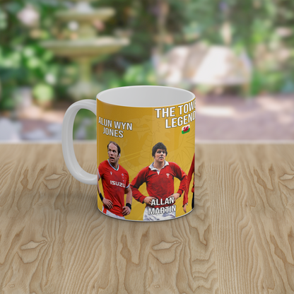 Welsh Rugby Legends Coffee Mug Wales Rugby Union Gift for Rugby Fans