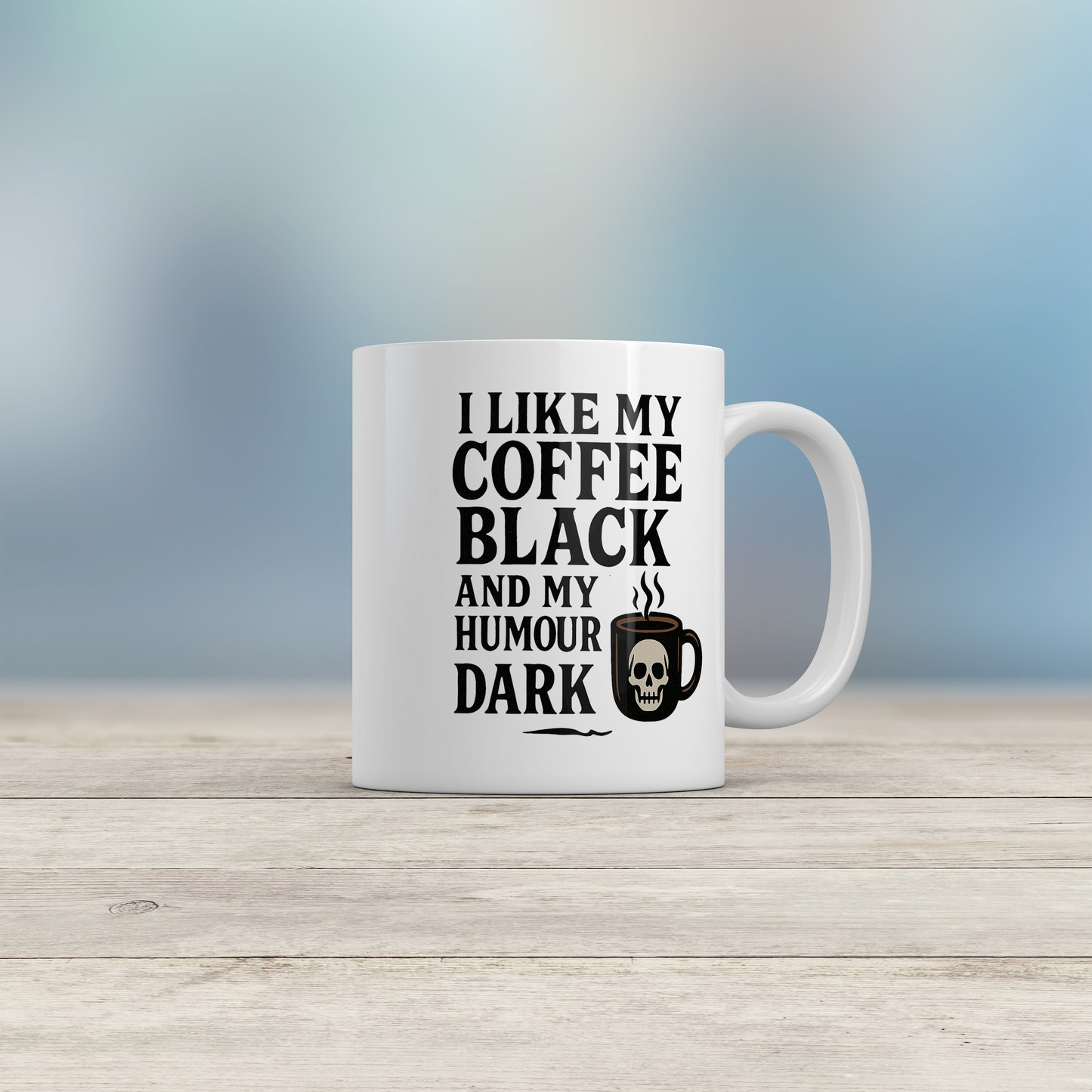 Black Coffee Mug Dark Humour Coffee Mug Gothic Gift for Coffee Lovers