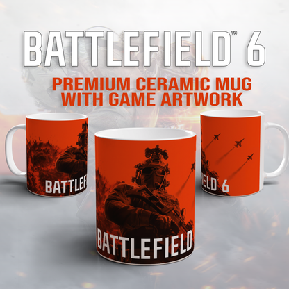 Battlefield 6 Gamer Mug – Ceramic Coffee Tea Mug Gift for FPS Players