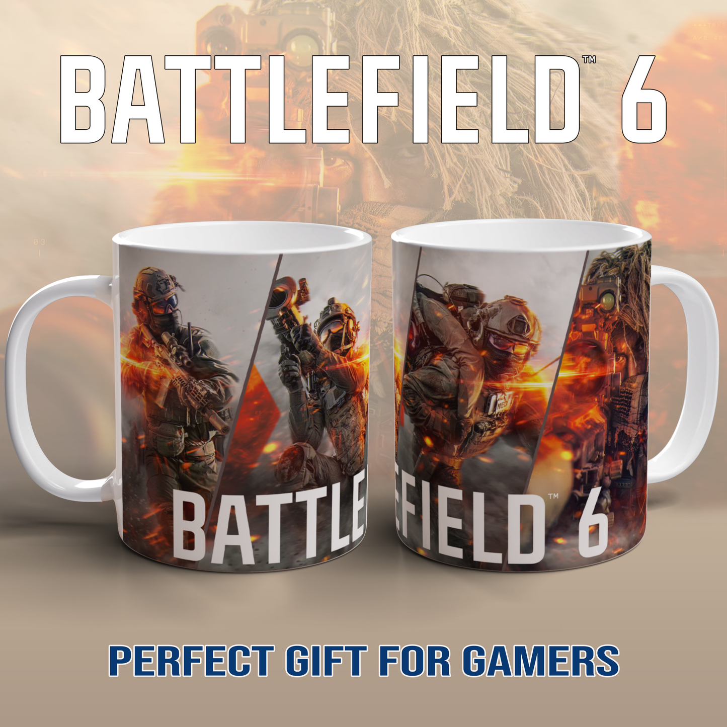 Battlefield 6 Gaming Mug – Military War FPS Gamer Gift – BF6