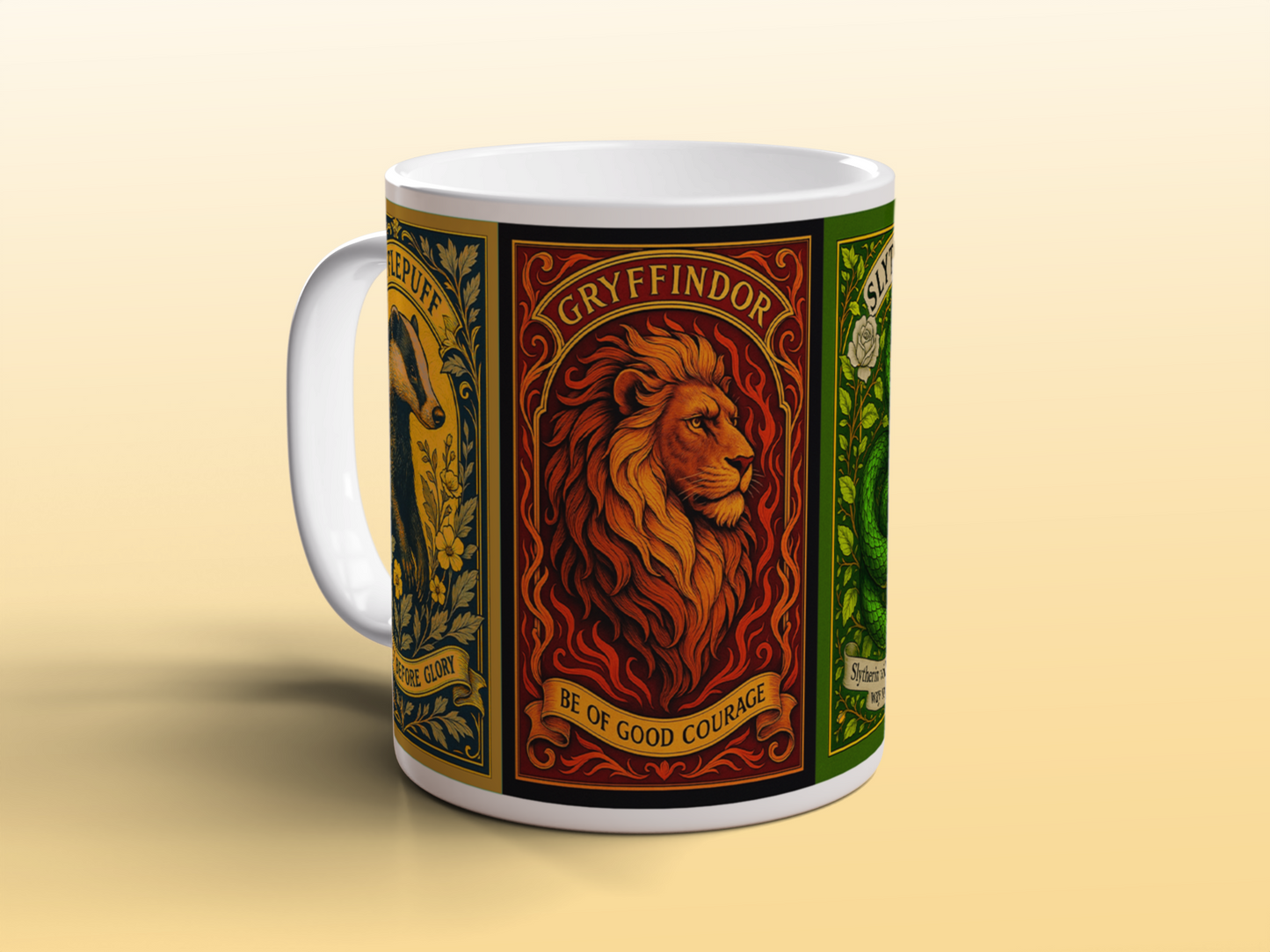 Wizard School Houses Mug Magical Fantasy House Crest Ceramic Coffee Mug 11oz