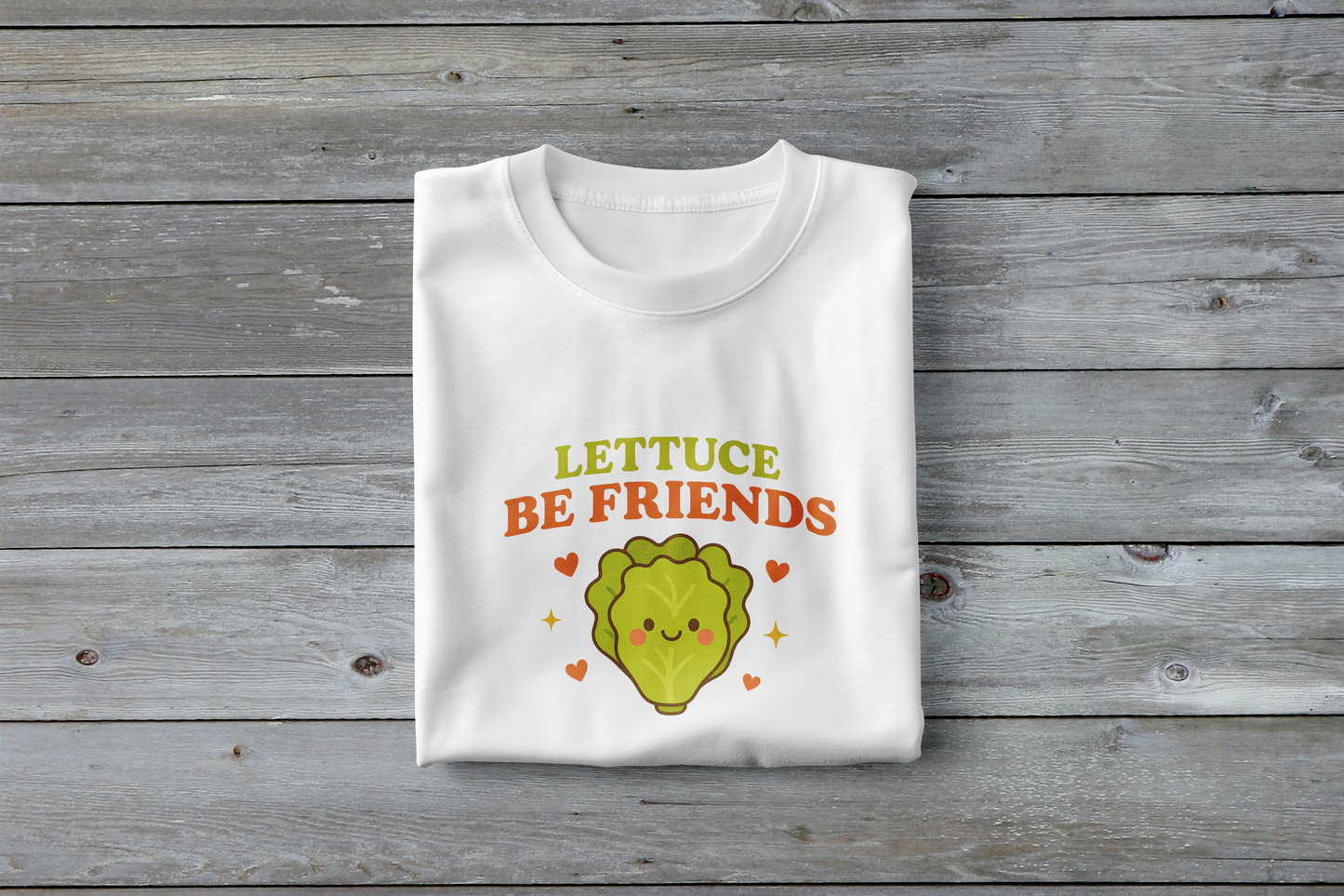 Funny Lettuce T Shirt Lettuce Be Friends Cute Food Graphic Unisex Gift Tee