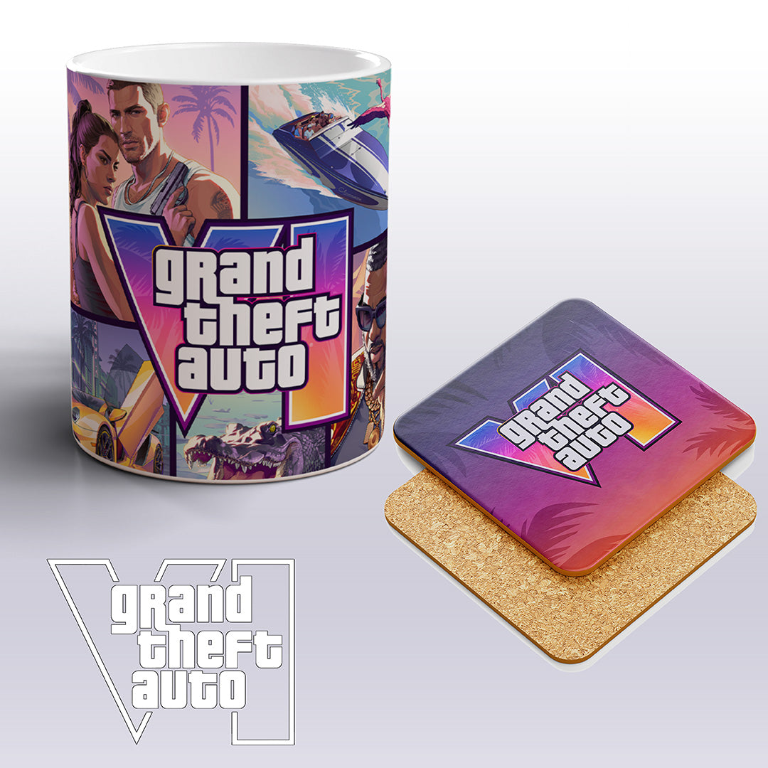 GTA 6 Mug Grand Theft Auto VI Gaming Coffee Tea Cup Gamer Gift
