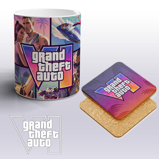 GTA 6 Mug Grand Theft Auto VI Gaming Coffee Tea Cup Gamer Gift