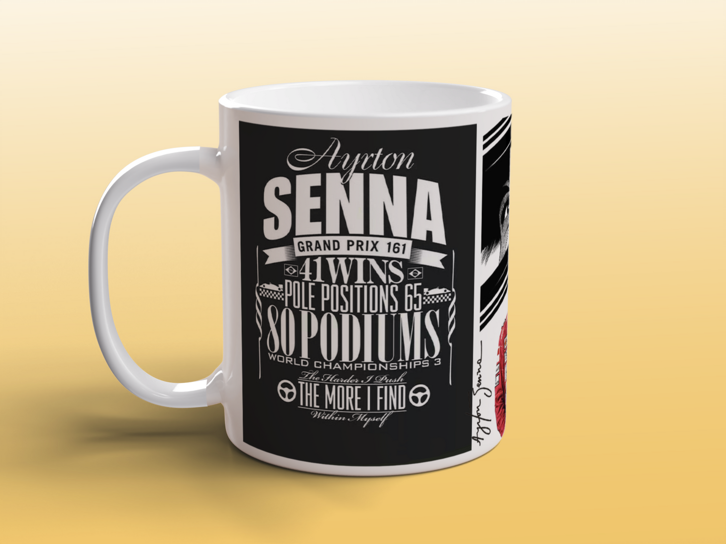 Ayrton Senna Formula 1 Racing Mug – Legendary F1 Tribute Design