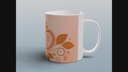 Autumn Leaf Mug | Warm Coffee Tea Mug with Fall Design | Cosy Seasonal Gift for