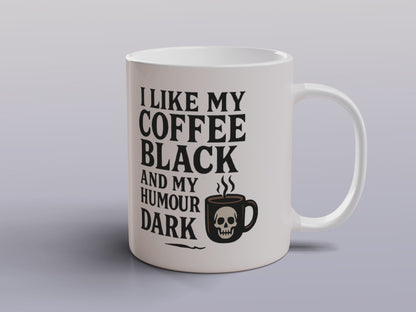 Black Coffee Mug Dark Humour Coffee Mug Gothic Gift for Coffee Lovers