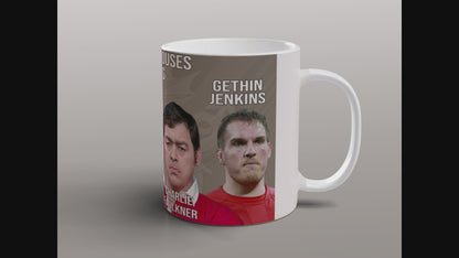 Welsh Rugby Legends Mug Gift Vintage Wales Rugby Union Ceramic Coffee Mug