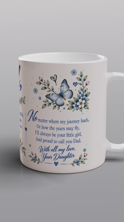 Dad Mug with Matching Coaster, Loving Gift from your Daughter