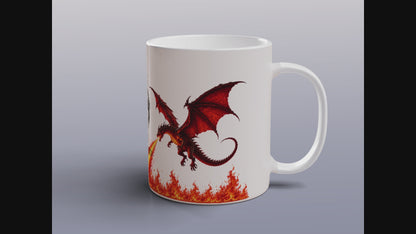 Targaryen Fire & Blood Mug, Red Dragon House of the Dragon Design