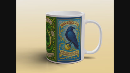 Wizard School Houses Mug Magical Fantasy House Crest Ceramic Coffee Mug 11oz
