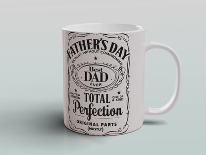 Dad Gift Ceramic Coffee Mug Vintage Style Birthday Christmas Present for Father