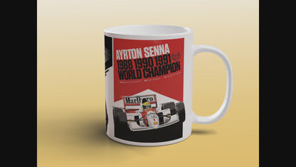 Ayrton Senna Formula 1 Racing Mug – Legendary F1 Tribute Design