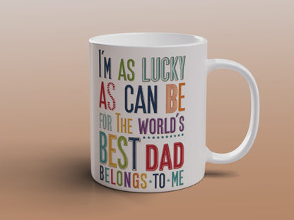 Colourful Dad Mug Ceramic Coffee Mug Appreciation Gift for Father Tea Mug 11oz