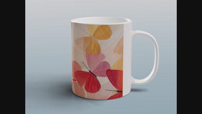 Colourful Butterfly Ceramic Mug Pastel Tea Coffee Mug Nature Gift for Her UK