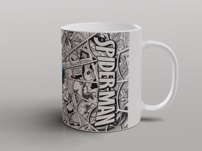 Spider-Man Comic Web Mug | Marvel Superhero Coffee Tea Ceramic Cup 11oz