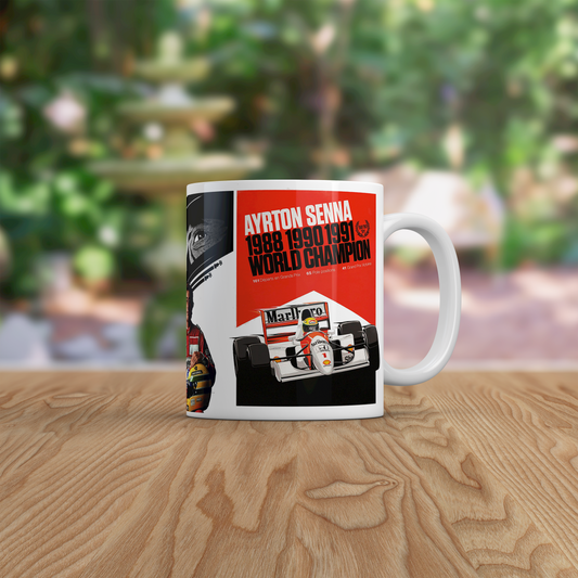 Ayrton Senna Formula 1 Racing Mug – Legendary F1 Tribute Design
